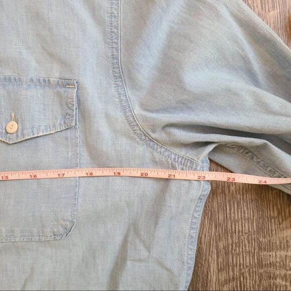 Revolve Adriano Goldschmied AG BENNING Denim Chambray SHIRT in Roadstead - Picture 13 of 14